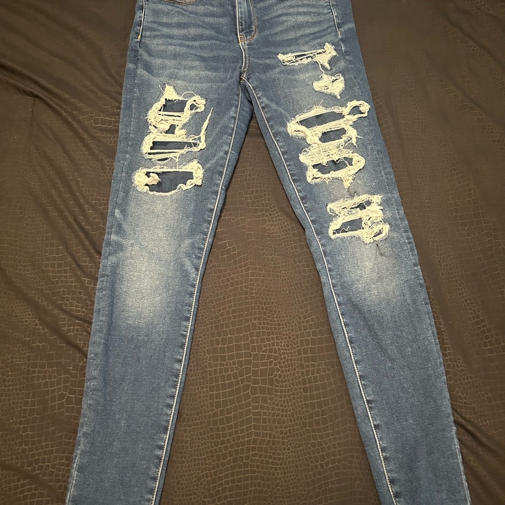 Distressed Blue Women's Jeans